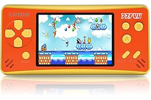 X-JOYKIDS Handheld Video Games for Kids Ages 4-8 & 8-12, Portable Hand Held Game with 168 Games, 3.2" Screen,Rechargeable, Plug n Play TV Output, Travel Electronic Games Toy, (Orange)