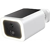 Luna Security Cameras Wireless Outdoor, Battery Camera w/Solar Panel, Spotlight, 2.4GHz Wi-Fi, Smart GenAI Human Detection, Cloud Storage, 2K Color Night Vision, IP65 Camera for Outdoor Surveillance