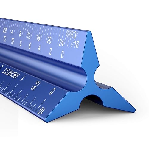 Metal Green Ruler Architectural Scale Ruler, Metal Ruler of Solid Aluminum, Great ...