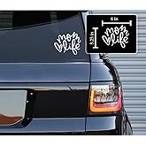Printbeat Mom Life Heart Vinyl Decals Bumper Stickers for Cars, Van, Trucks, Laptop (White, 5.25" x 6")