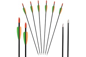 Fiberglass Youth Arrows, Archery 26 Inch Target Shooting Practice Safetyglass, Suitable for Youth Children Woman Beginner, fo