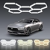 Couryxqq 3 Colors Hexagon LED Lights, 25 Pack Garage Lights Ceiling LED, 6500K/4000K/3000K 192W 23040LM LED Shop Lights for W