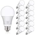 Yochoice 12Pack A19 LED Light Bulbs 100 Watt Equivalent 5000K Daylight White, No Flicker E26 Medium Screw Base Bulbs, 1100Lumens, Non Dimmable