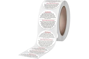 Wmzjnljy 500pcs 1.5inch Candle Warning Labels, Wax Melting Safety Stickers, Jar Container Stickers for Candle Making(M15-1)