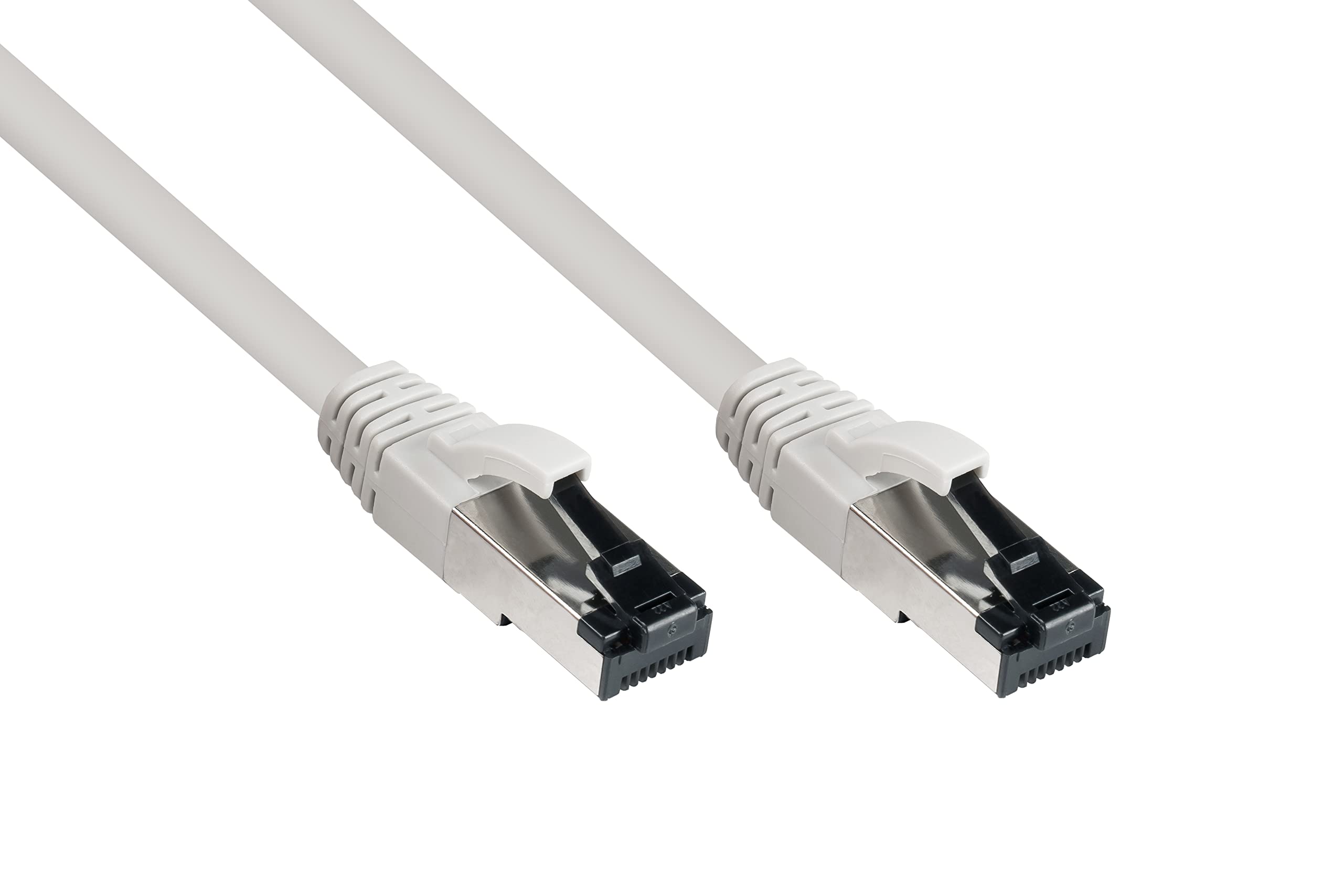 Good Connections Cat. 8.1 patch cable - 15 m - S/FTP - 40 Gbps and 2000 MHz - copper conductor copper - halogen free LSZH - RNS latch protection - network cable/LAN cable - grey