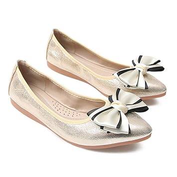 Amazon Com Womens Ballet Flats Shoes Pointed Toe Cute Bowknot