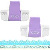 2pcs Border Punches, Border Edge Craft Floral Pattern Punches, Border Punches for Paper Crafts, Scroll Punch for Scrapbooks, Wedding Cards, Greeting Cards, Decoration and DIY Arts