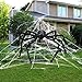 yosager 4Pcs Realistic Giant Spiders Outdoor Halloween Decorations, Huge Hairy Scary Halloween Spider Prop, Black Spooky Spider for Indoor House Outdoor Window Yard Patio Decor (24