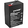 SPARKOLE 6v 4.5ah Battery Sealed Lead Acid Rechargeable Battery, Maintenance Free, for Children's Toy Car/Emergency Lighting/Solar Systems/Scooter/Deer Feeder/Electronic Scales