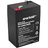 6V 4.5Ah Battery Sealed Lead Acid Rechargeable Battery Maintenance Free | 6V Battery for Deer Feeder/ Children's Toy Car/ Emergency Lighting/ Solar Systems/ Scooter/ Electronic Scales