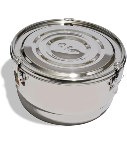 tobacco tin amazon Amazon.com: Malisseladi Tobacco Jar Food Storage Tin Can Container  Stainless Steel Airtight Lid for Home Kitchen Snack: Home & Kitchen