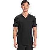 Cherokee Men's V-Neck Scrub Top with Mesh Yoke and Side Panels for Extra Breathability WW603