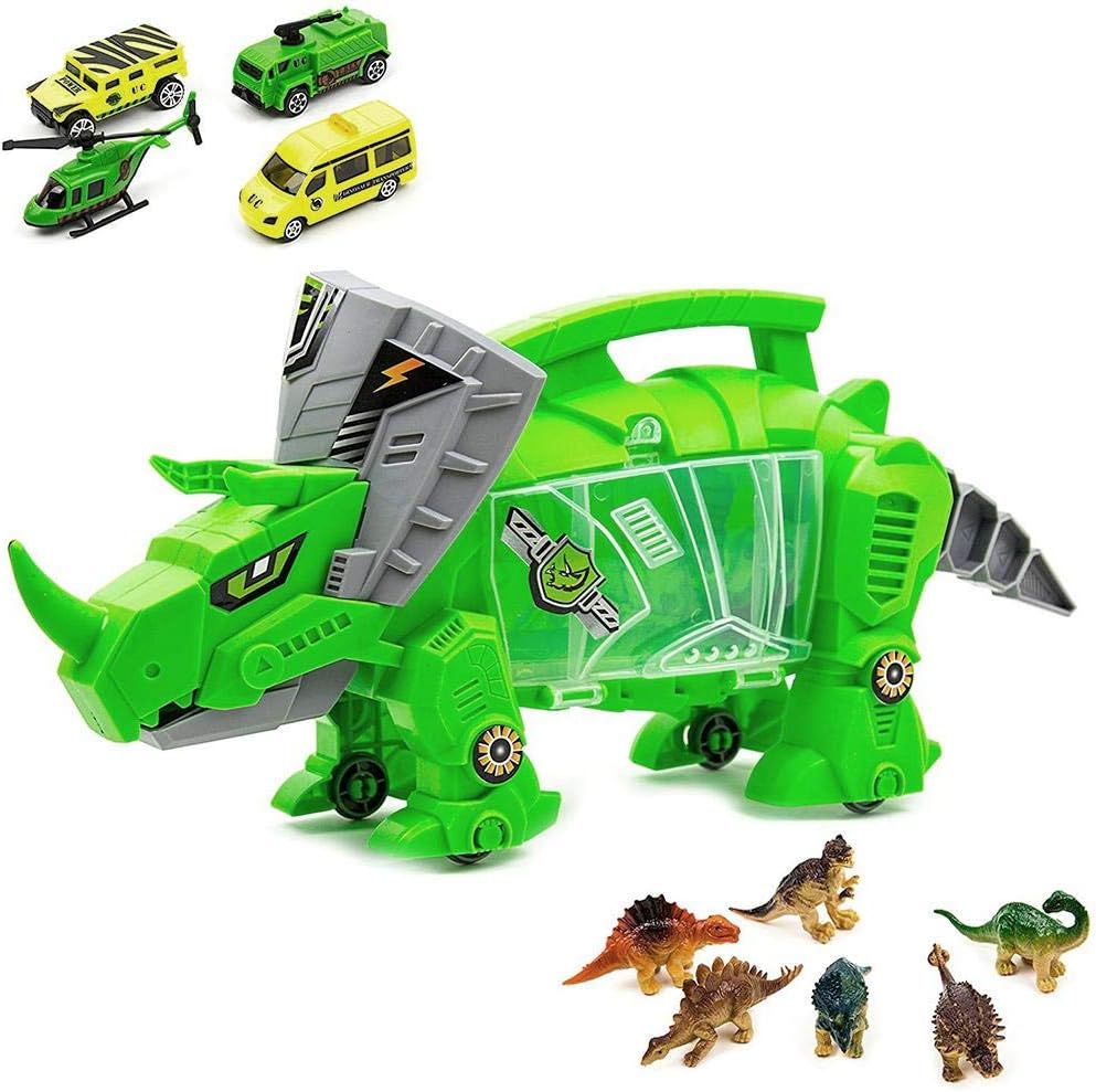 Luckyx Dinosaur Transporter Car Transporter Truck Toy Mini Dinosaur Toy Car Model Portable Storage Carrier for Kids Toy Transport Carrier for Kids Boys Girls
