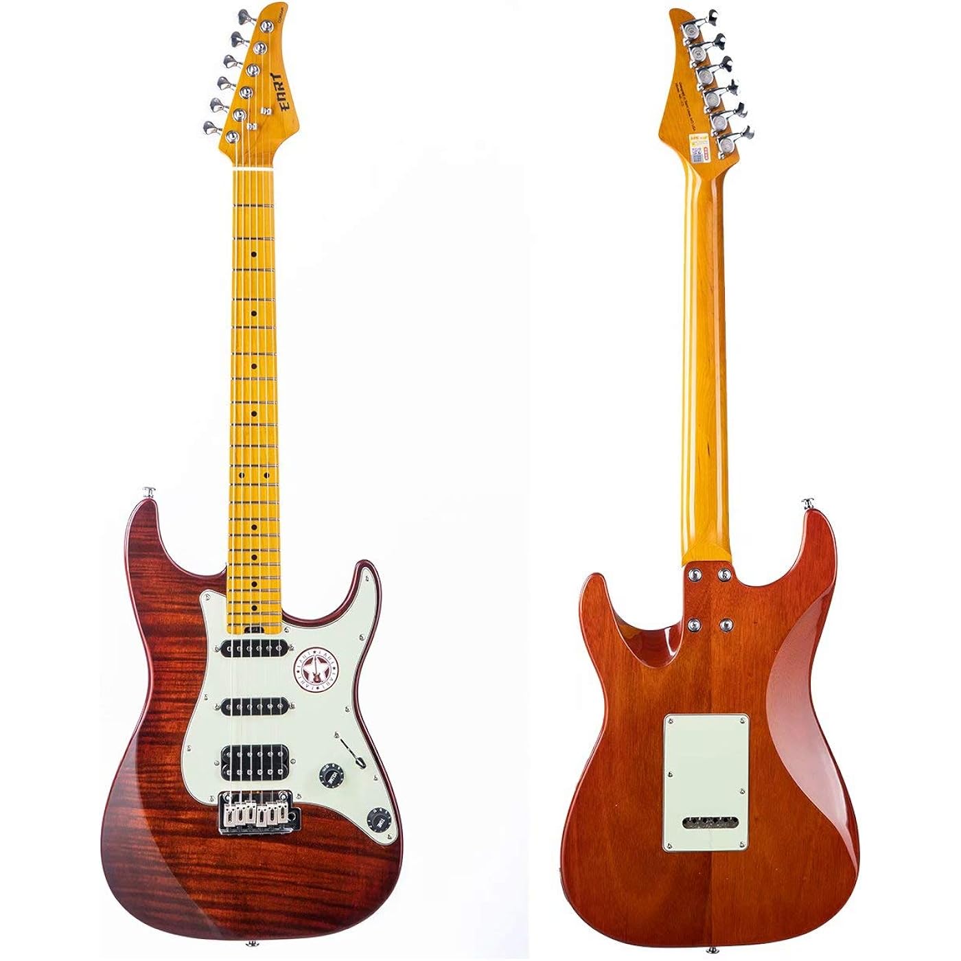 50/mo Finance EART Electric Guitar with 6 String Maple Fingerboard