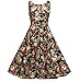 NINEWE Women's Classy Audrey Hepburn 1950s Vintage Rockabilly Swing Dress