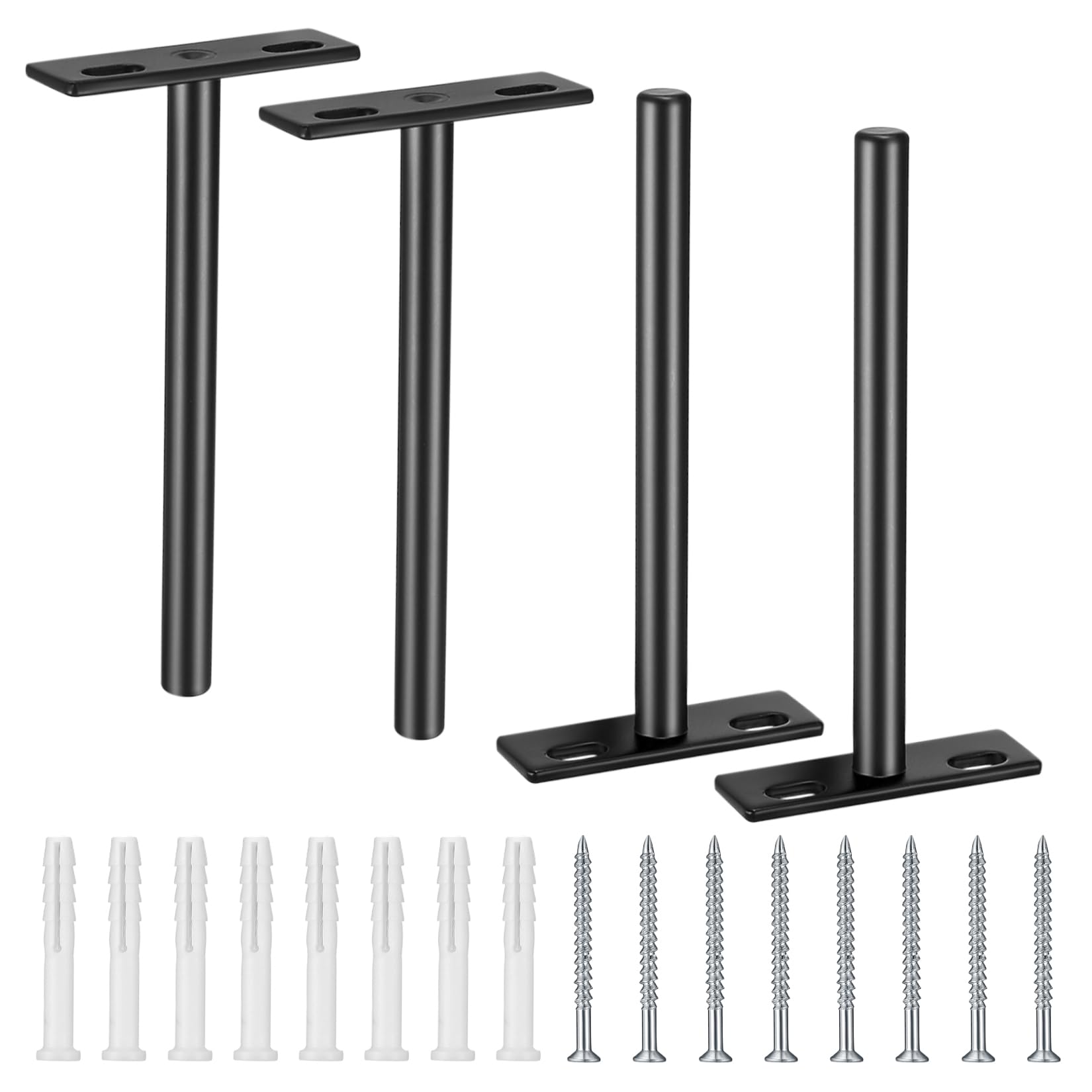 4 Pcs Floating Shelf Brackets, Heavy Duty Hidden Shelf Brackets, Invisible Concealed Shelf Support Brackets Wall Mounted for Wood Cabinet Furniture Shelves Decoration (12.4x6CM/4.88x2.36 Inch)