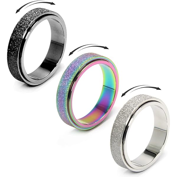 ANIEJUFI Stainless Steel Rainbow Pride Ring - LGBT Gay Lesbian Promise Band, No Gemstone, For Men & Women - View #7