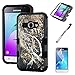 Samsung Express 3 Case, Phonelicious® Samsung Galaxy Express 3 [Shock-proof] [Heavy Duty] Hybrid Armor Dual Layer Tuff Rugged Cover + Screen Protector & Stylus (BLACK VINES BLACK)
