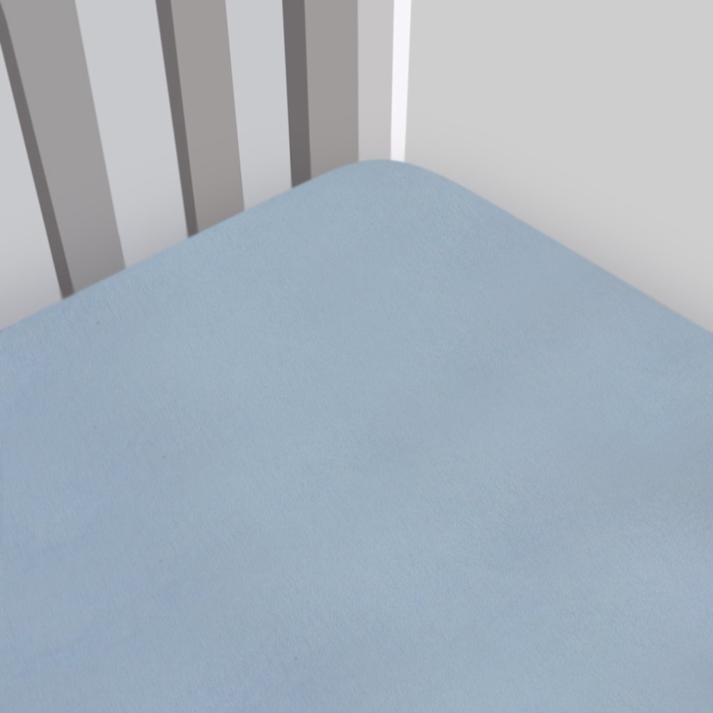 Magnolia Organics Fitted Fleece Crib Sheet - Standard, Baby Blue
