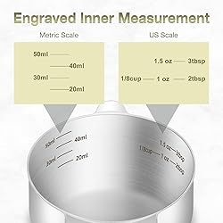 BERYLER 2PCS 1/4Cup (60ml, 2oz) Single Measuring