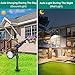 JSOT Solar Spot Lights, Outdoor 18 LED Landscape Lamps Super Bright Spotlight Waterproof Flood Lamp with Motion Sensor for Deck Yard Garden Garage Driveway (White - 4 Pack)