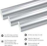 TECKWRAP Permanent Adhesive Vinyl 12" x 10ft Glossy Silver view 2
