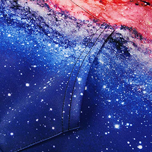 TUONROAD Unisex Mens Womens 3d Digital Graphic Printing Couples Cat Universe Purple Galaxy Casual Hoodie Shirt Crew Neck Hip Hop Long Sleeve Sweatshirt Cool Lightweight Crewnecks Pullover