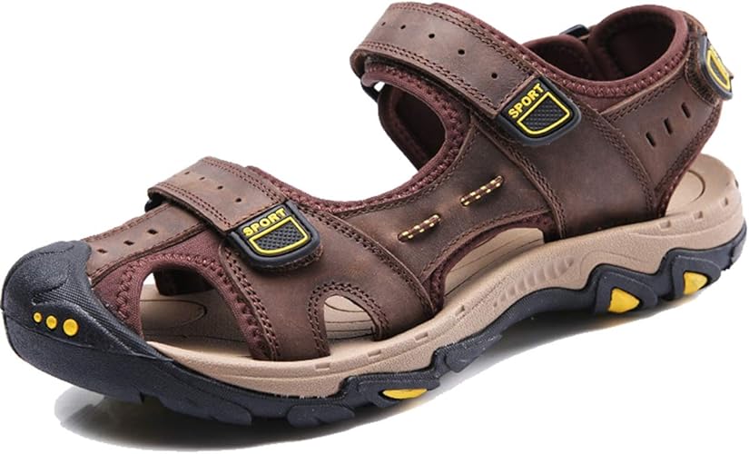 Amazon トーフォズ サンダル スポーツサンダル メンズ アウトドアシューズ 登山サンダル 軽量 通気性 水陸両用 歩きやすい 防滑 防臭 吸汗 速乾 つま先保護 牛革 夏用 ダークブラウン 28 5cm Pwe2622 Toofortze トーフォズ スポーツサンダル