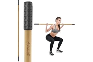 ACTOMALL Mobility Yoga Stick for Home and Gym, Bamboo Yoga Exercise Stick for Full Range of Motion Including Stretching, Exercise, Physical Therapy and More, Perfect Posture Stick, Stretch Stick