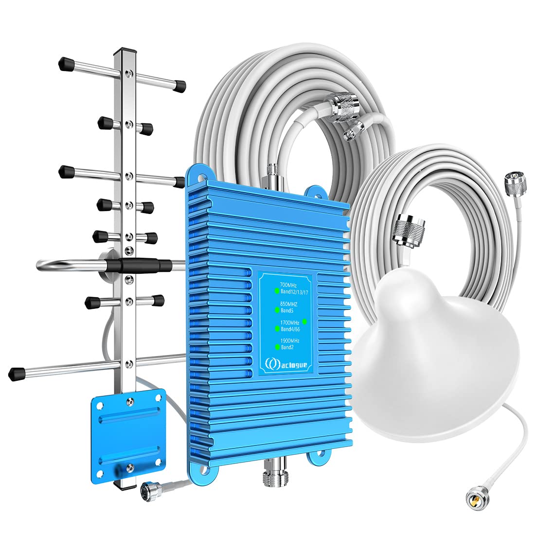 Cell Phone Signal Booster for Home and Office, Boosts 5G and 4G LTE for All U.S. Phone Carriers Including Verizon, ATT, MetroPCS, Cricket and More, Covers 4,500 Sq.Ft, FCC Approved