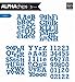 me & my BIG ideas Alpha Chips Designer Chipboard Letter Stickers, Rockwell Alphabet Dark Blue Ultraviolet