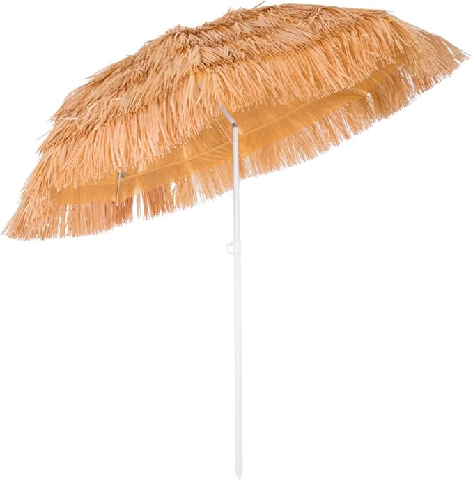 Hawaiian Parasol 160 cm Beach Parasol Patio Garden Umbrella Sun Shade
