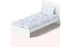 NIKKIPETER Nikki Peter 100% Cotton Kids Bedsheet Sets for Boys and Girls, Unicorn Twin Sheets, Unicorn Twin Bedding Set, Easy Care Super Soft 2PC Set - OEKOTEX Certified