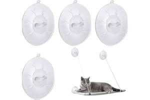 SANKOLY 4 Pieces Cat Window Perch Suction Cup Powerful Cat Window Bed Seat Replacement Suction Cup Clear PVC Sucker Pads for Cat Hammocks Cat Window Seat Cat Perch