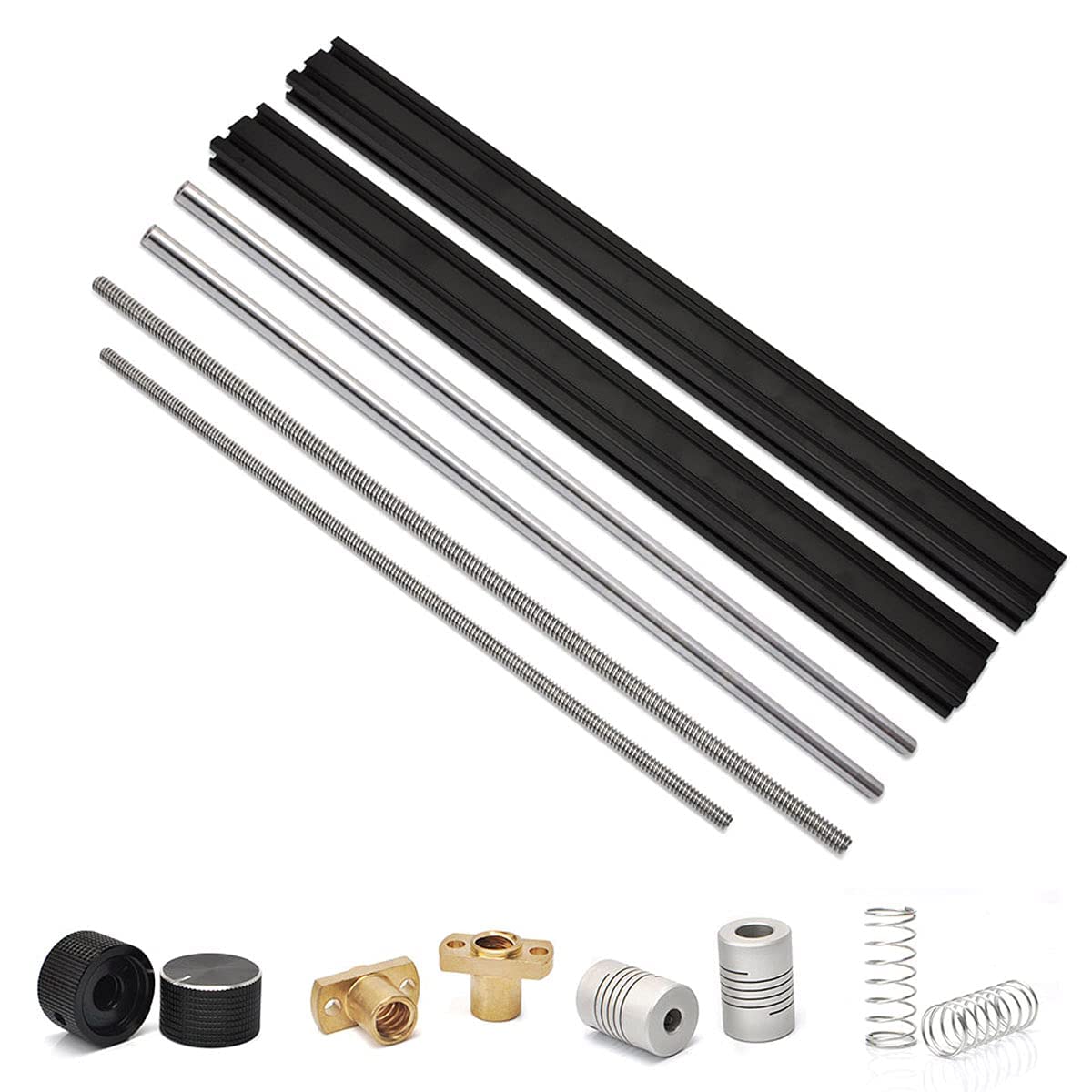 TEN-HIGH 3018 XY-axis Extension kit, Conversion kit to Expand The 3018 to 3040, with 2pcs Flexible Couplings, Compatible with Most 3018 CNC Milling Machines (Including 14 Small Parts)