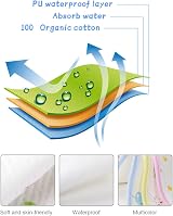 Vicloon Baby Bibs 6 Pack Press Stud Soft Muslin Unisex Drool Bibs view 5