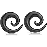 Pierced Owl - Organic Water Buffalo Horn Spiral Taper Plug Earrings, Sold as Pair