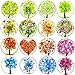 16 Pieces Pretty Glass Refrigerator Magnets, Beautiful Tree of Life Fridge Magnets for Refrigerator,Office,Cabinets,Whiteboards,Photos,Great Magnet Set for Decor