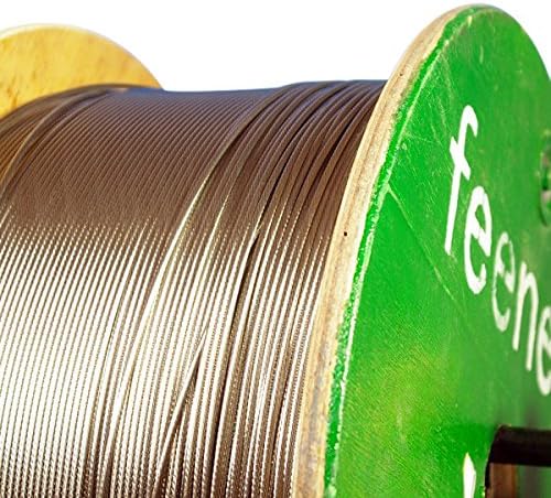 Feeney 5250 1X19 Stainless Steel T316 Cable, 1/8" X 250' Reel