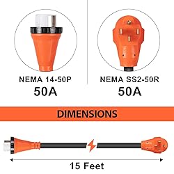 WELLUCK 50 Amp Emergency Power Combo Kit with