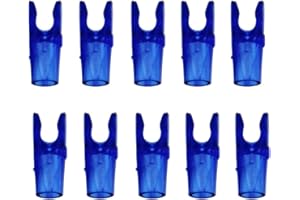 UP100 50 PCS Red&Transparent Yellow/Green/Red/Blue for OD 3.2mm Pin Nock L Size for Archery Arrow Nock