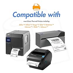 1.5" x 0.5" Direct Thermal Label - Compatible with