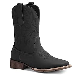 Lumeheel Cowboy Boots for Men - Western Square Toe