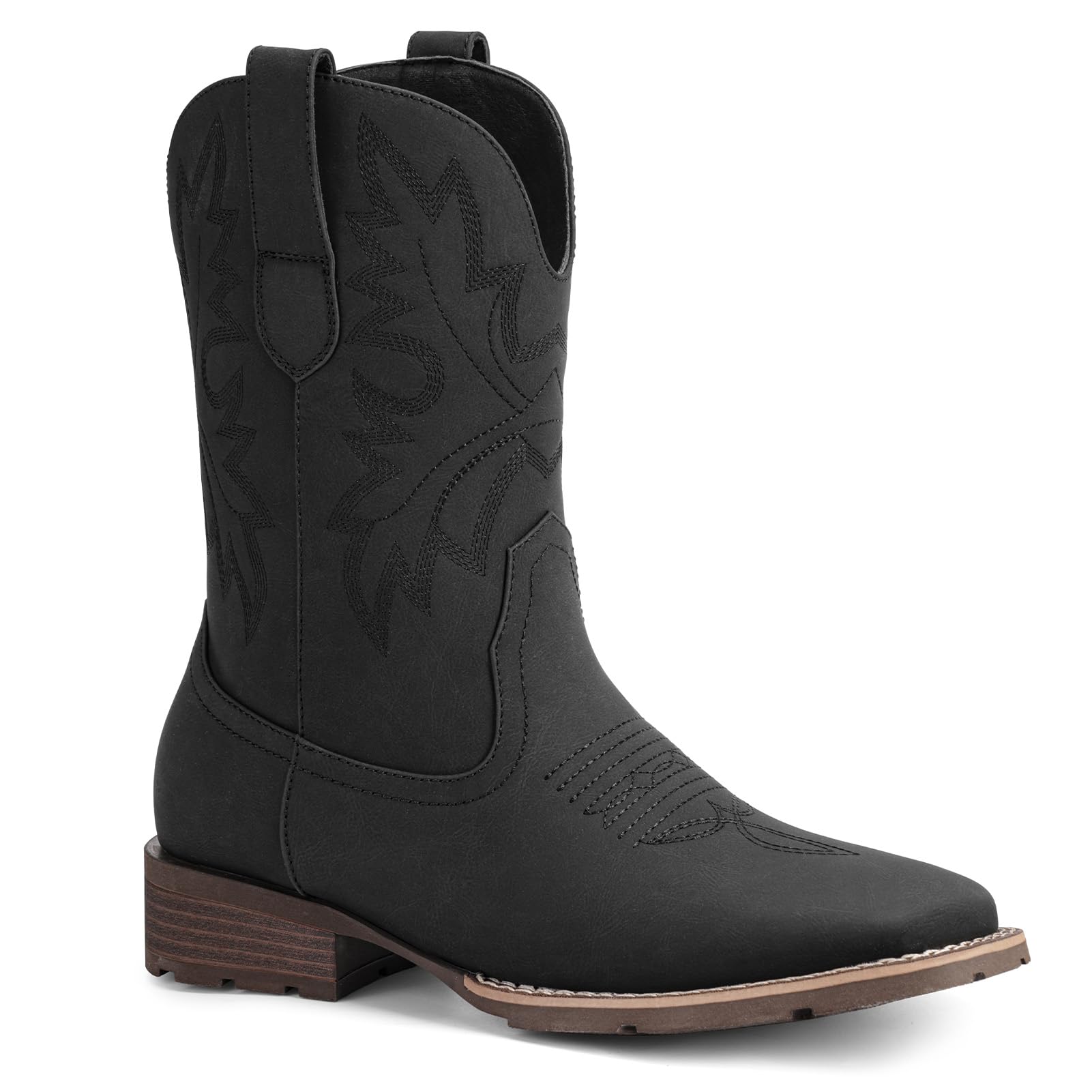 Lumeheel Cowboy Boots for Men - Western Square Toe