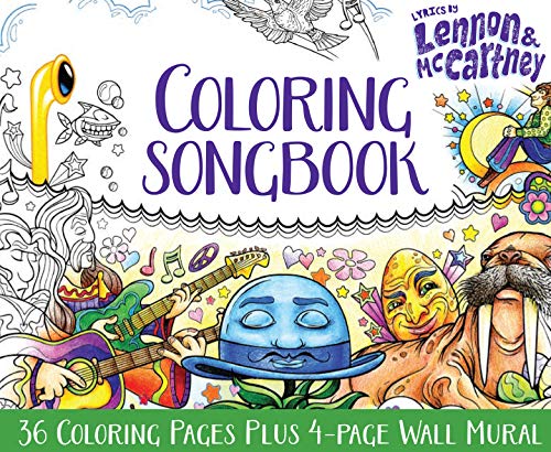 Crayola Coloring Songbook, Lyrics of John Lennon & Paul McCartney, Adult Coloring Gift, 40 Pages - //coolthings.us