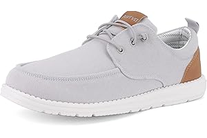 ASITVO Mens Wide Canvas Loafers Slip on Big Size Walking Shoes Width Toe Box Casual Dress Shoes