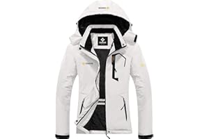 GEMYSE Women's Ski Snow Jacket Warm Winter Waterproof Coat Snowboard Rain Jacket Hooded Windproof Windbreaker