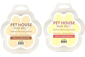 One Fur All 100% Natural Soy Wax Melts, Pack of 2 by Pet House – Long Lasting Pet Odor Eliminating Wax Melts Non-Toxic, Dye-F