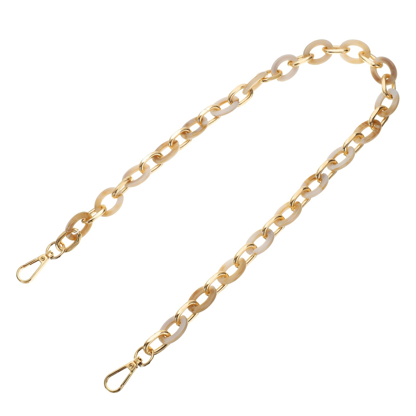 Photo 1 of PATIKIL Acrylic Purse Strap, 47 Inch Acrylic Chain Purse Straps Replacement Luxury Handbag Strap Fashionable Purse Clutches Handles for DIY Crafts Shoulder Bag Crossbody, White Brown