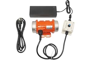 E-Found Concrete Vibrator Vibration Motor, 30W US Plug 3600rpm Accurate Stepless Speed Adjustable Aluminum Alloy Case Vibrating Motor for Shaker Table